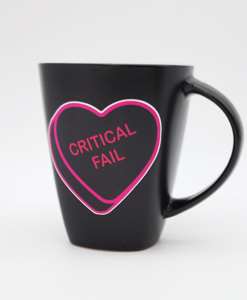 Candy Hearts Critical Fail Sticker Stickers Foam Brain Games