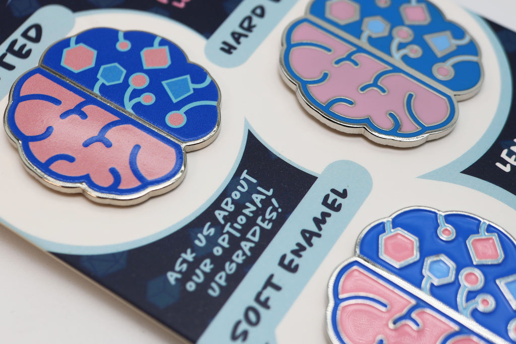 Custom Printed Pin Custom Product Foam Brain Games