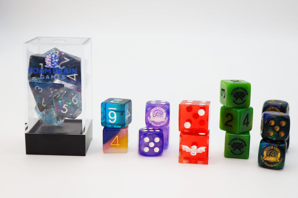 Custom Non-Inclusion Resin Single Dice Custom Product Foam Brain Games