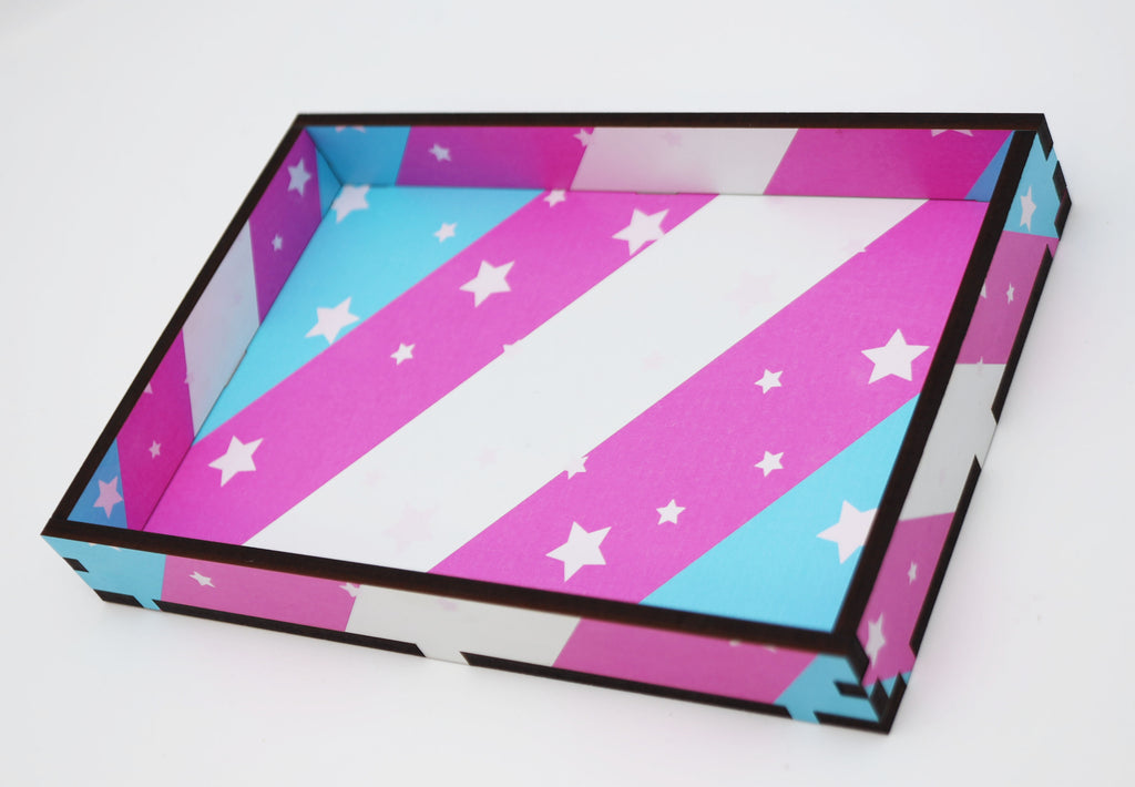 Chromatic Pride Dice Tray - Transgender Dice Tray Foam Brain Games