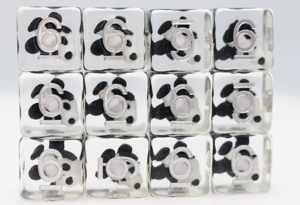 12 piece D6's - Dice Boat Willie Mickey Plastic Dice Foam Brain Games