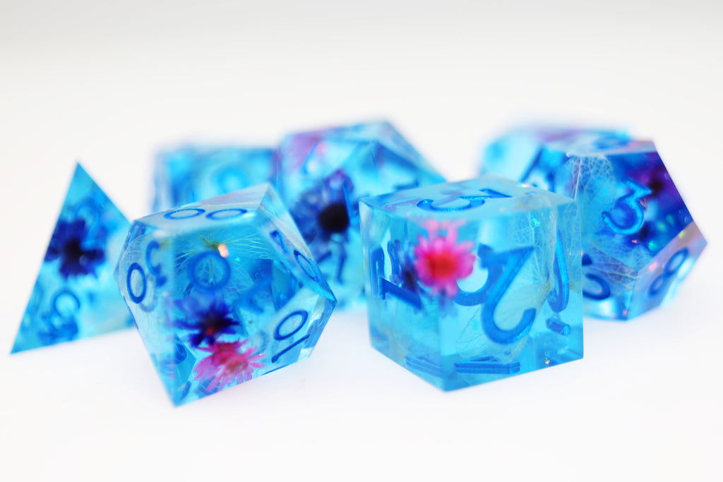 Sharp Edge RPG Dice Set - Spring Showers Plastic Dice Foam Brain Games