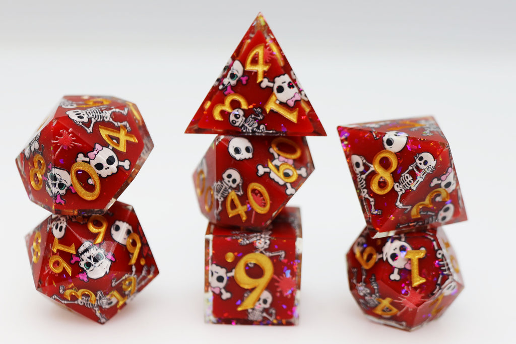 Some Body to Love: Sharp Edge Decal RPG Dice Set Plastic Dice Foam Brain Games