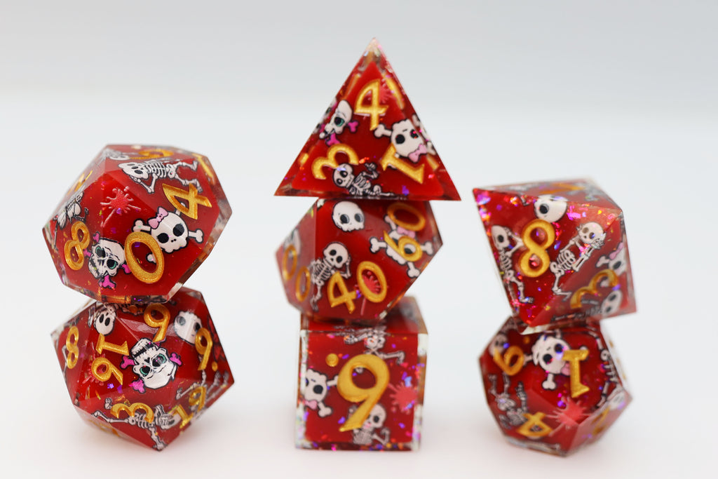 Some Body to Love: Sharp Edge Decal RPG Dice Set Plastic Dice Foam Brain Games