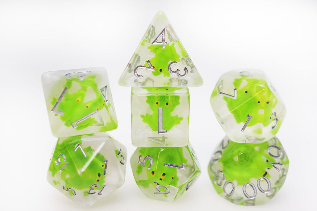 Frozen Frog RPG Dice Set Plastic Dice Foam Brain Games