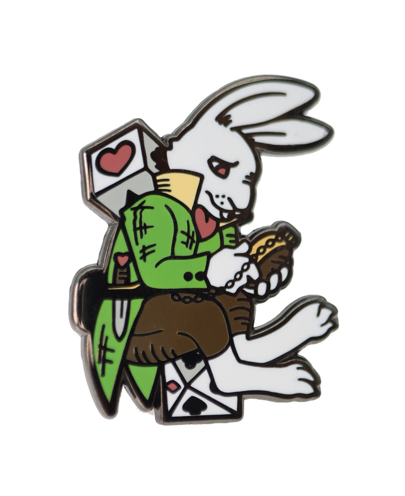 Alice's Adventures in Diceland: The White Hare - Enamel Pin Enamel Pin Foam Brain Games