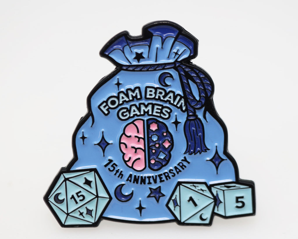 Pin Bazaar: Foam Brain Games 15th Anniversary Pin (Origins 2024) Enamel Pin Foam Brain Games