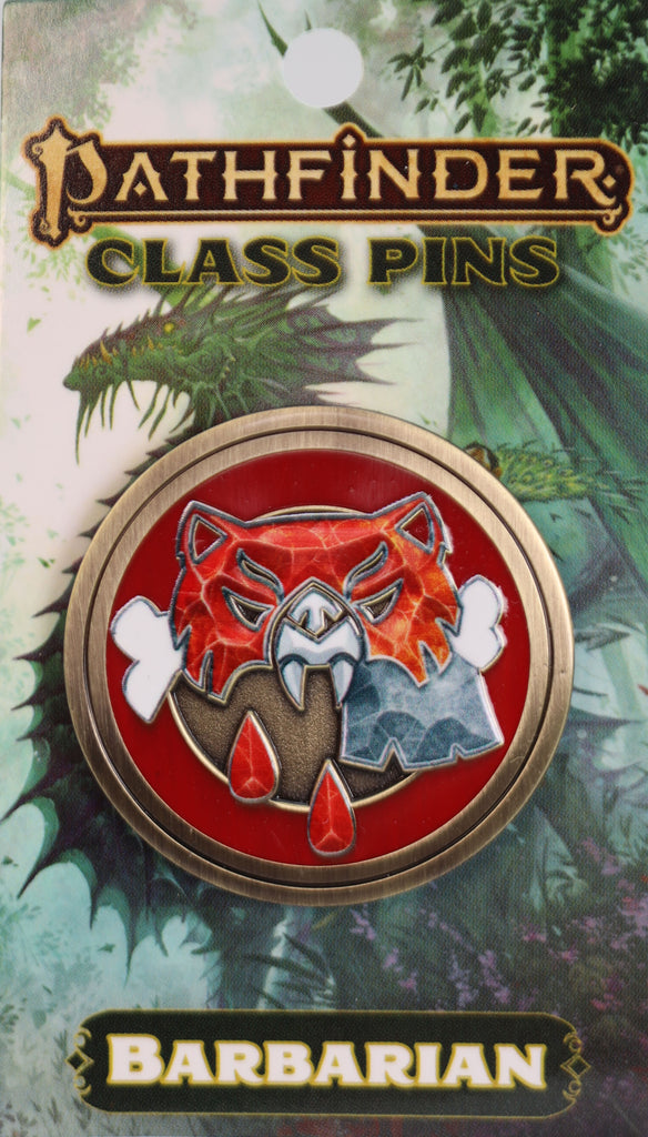 Pathfinder Class Icon Pin: Barbarian Enamel Pin Foam Brain Games