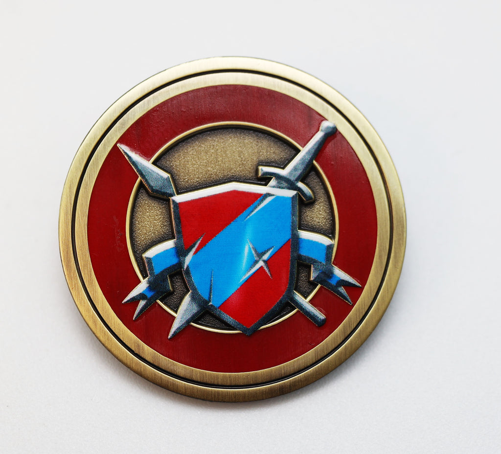 Pathfinder Class Icon Pin: Fighter Enamel Pin Foam Brain Games