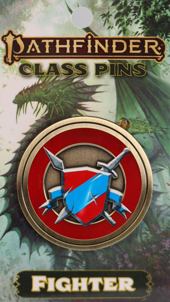 Pathfinder Class Icon Pin: Fighter Enamel Pin Foam Brain Games