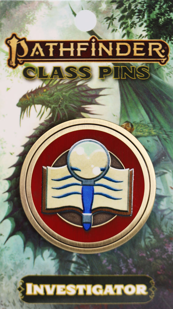 Pathfinder Class Icon Pin: Investigator Enamel Pin Foam Brain Games