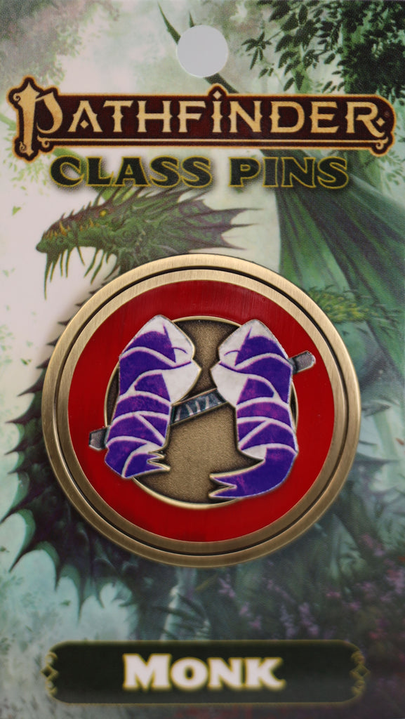 Pathfinder Class Icon Pin: Monk Enamel Pin Foam Brain Games