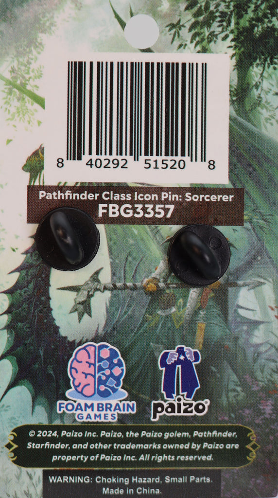 Pathfinder Class Icon Pin: Sorcerer Enamel Pin Foam Brain Games