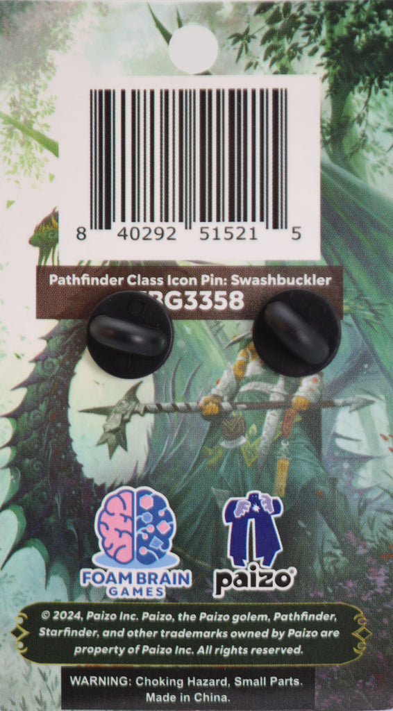 Pathfinder Class Icon Pin: Swashbuckler Enamel Pin Foam Brain Games