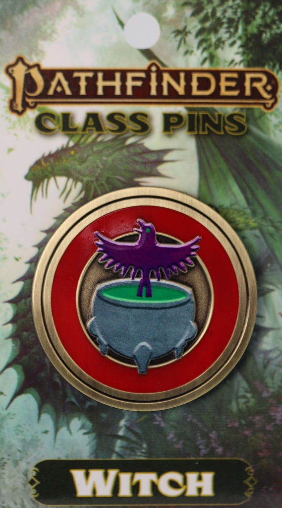 Pathfinder Class Icon Pin: Witch Enamel Pin Foam Brain Games