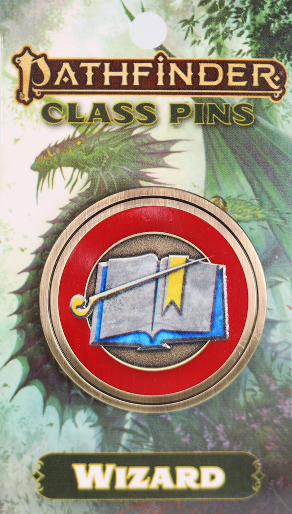 Pathfinder Class Icon Pin: Wizard Enamel Pin Foam Brain Games