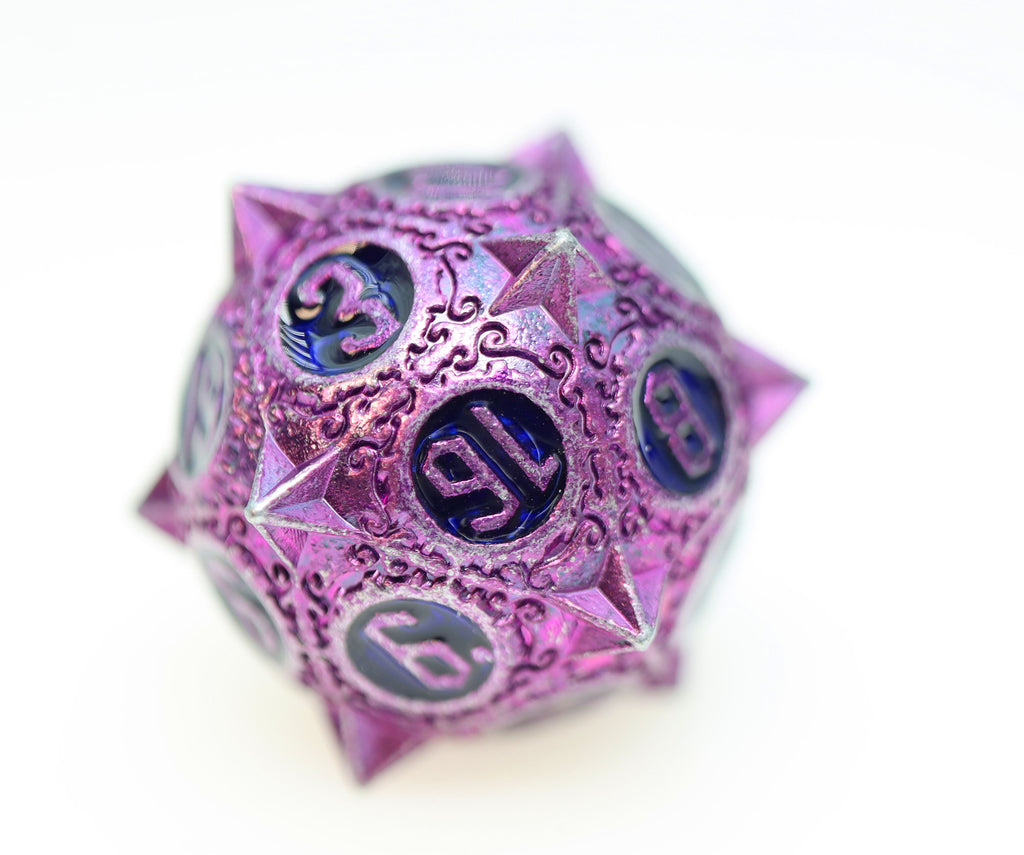 Meteor Storm: Peculiar Purple - Metal RPG Dice Set Metal Dice Foam Brain Games