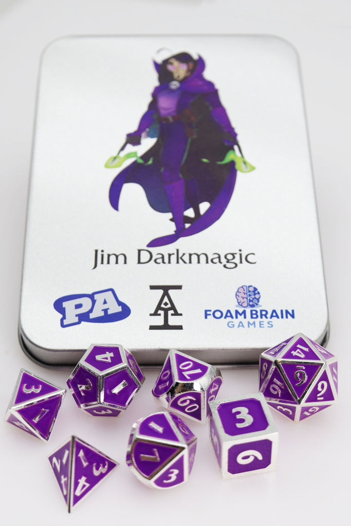 Acquisitions Inc Character Dice: Jim Darkmagic (2nd Edition) Metal Dice Foam Brain Games