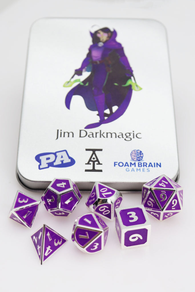 Acquisitions Inc Character Dice: Jim Darkmagic (2nd Edition) Metal Dice Foam Brain Games