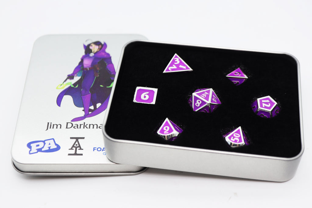 Acquisitions Inc Character Dice: Jim Darkmagic (2nd Edition) Metal Dice Foam Brain Games