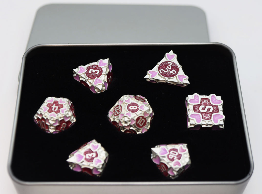 Erotes' Arrow: Hymenaios - Metal RPG Dice Set Metal Dice Foam Brain Games