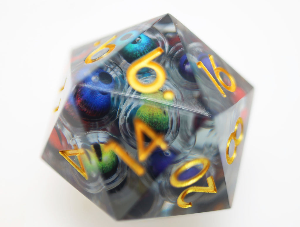 Sharp Edge 35mm Moving Eye D20 - Mad Scientist's Collection Plastic Dice Foam Brain Games