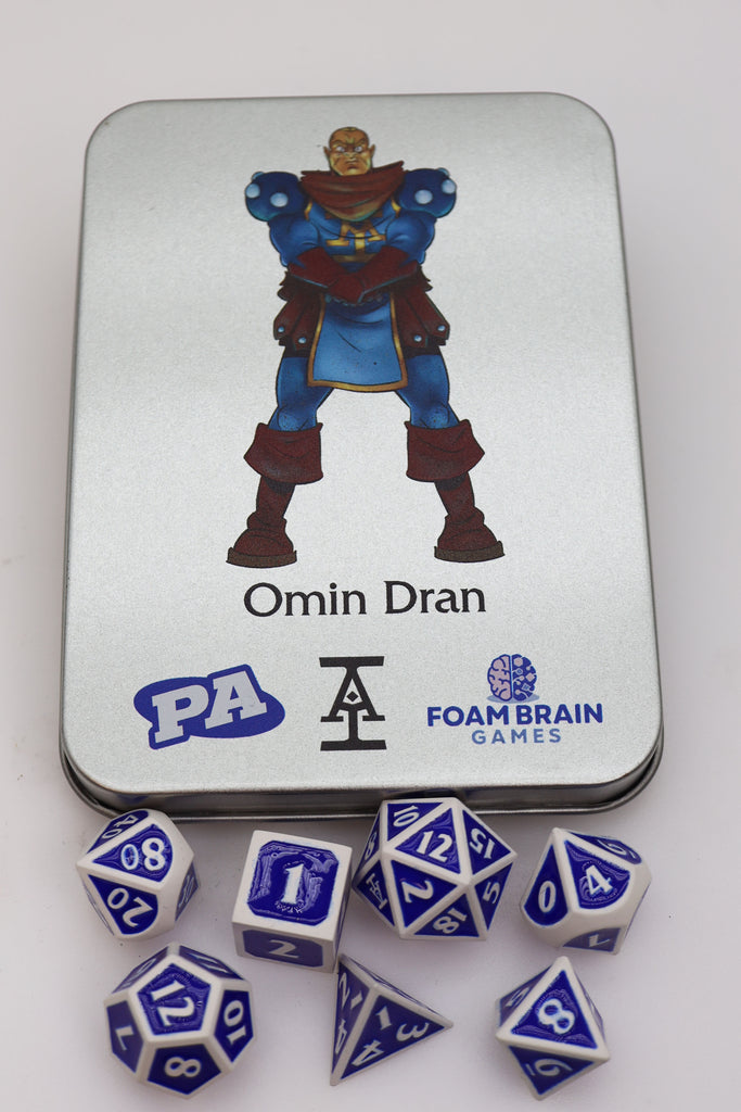 Acquisitions Inc Character Dice: Omin Dran (2nd Edition) Metal Dice Foam Brain Games