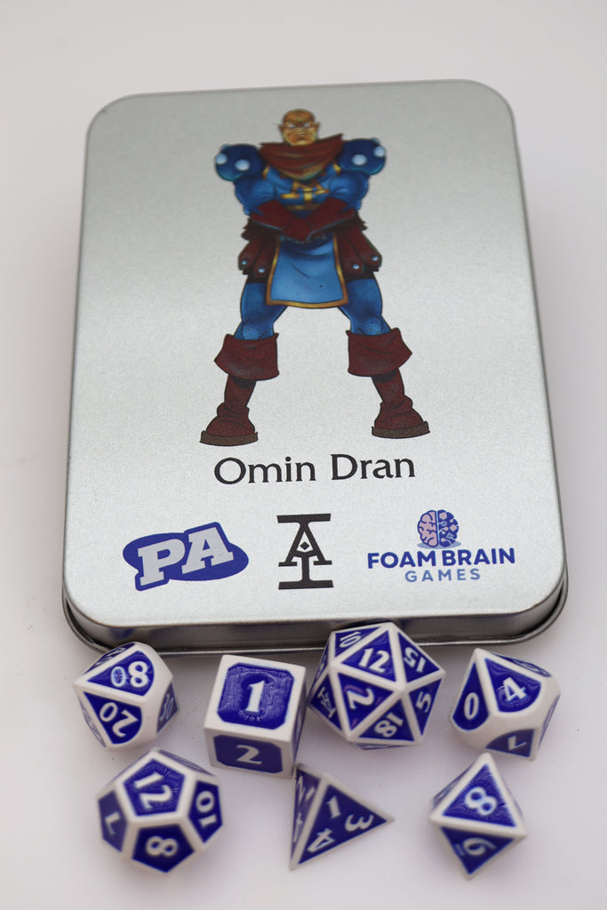 Acquisitions Inc Character Dice: Omin Dran (2nd Edition) Metal Dice Foam Brain Games