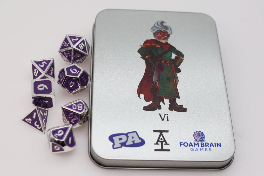 Acquisitions Inc Character Dice: Vi (2nd Edition) Metal Dice Foam Brain Games