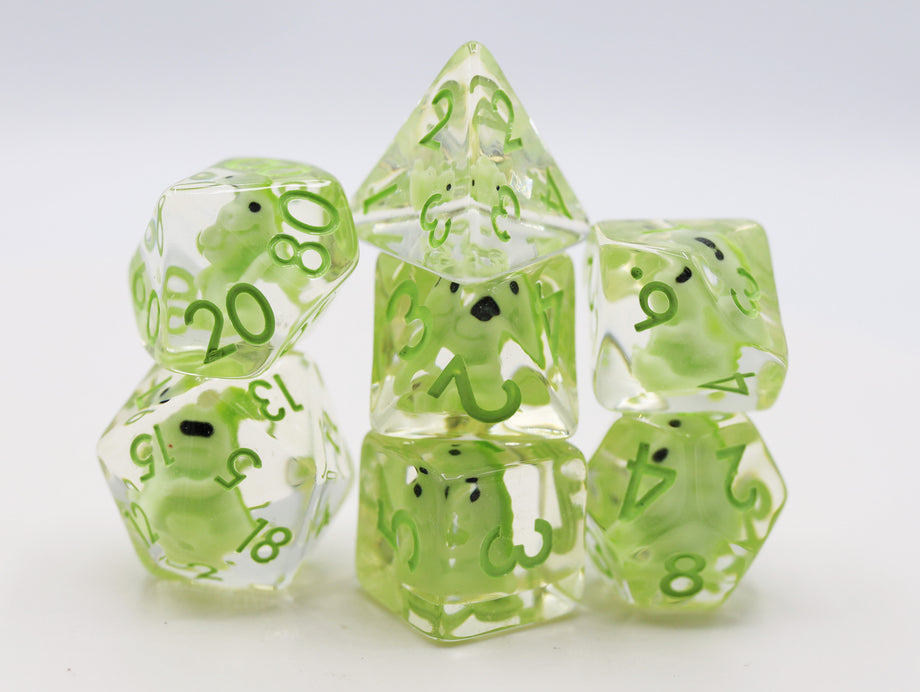 Baby T-Rex RPG Dice Set – Foam Brain Games