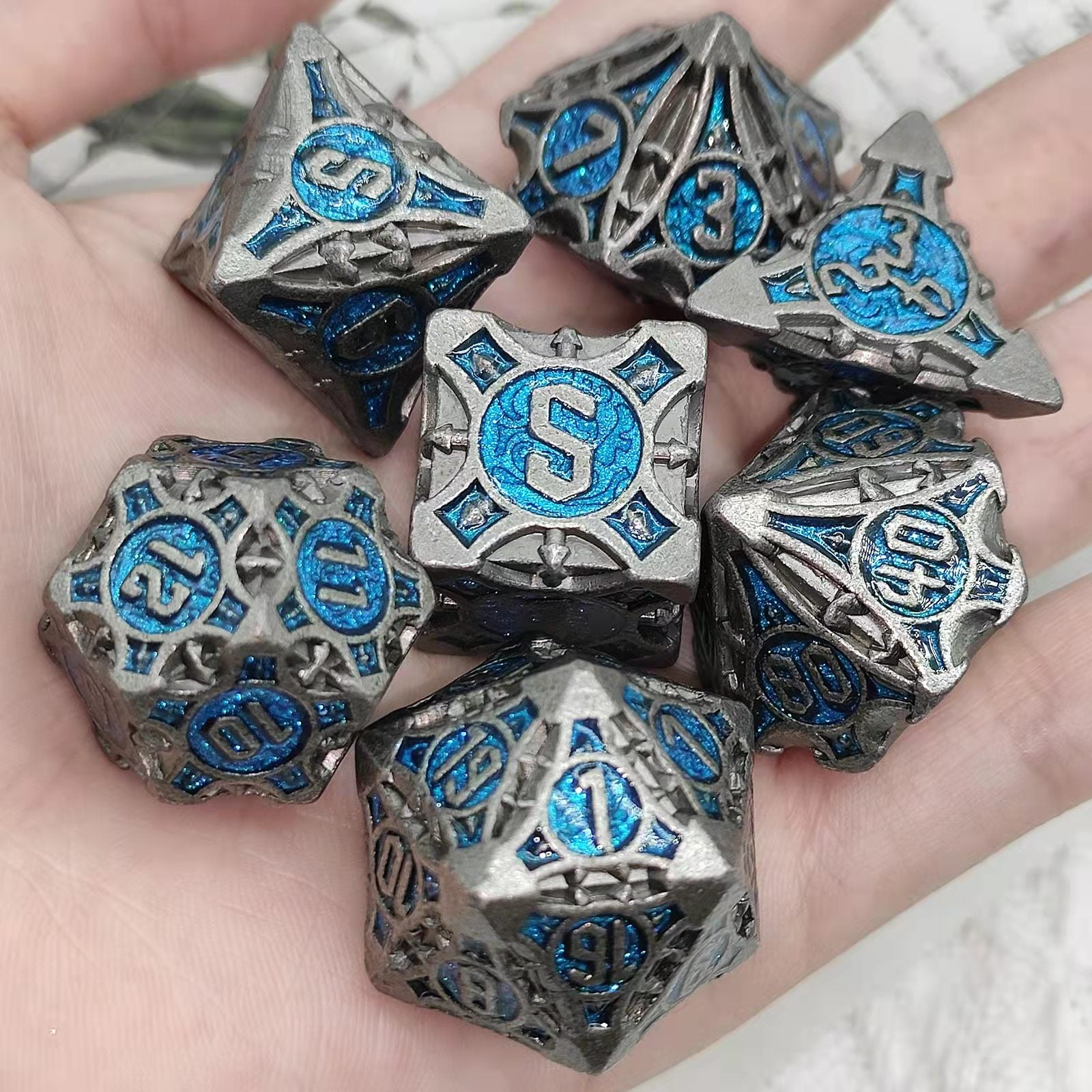 Quiver of Arrows: Cybernetic Arrow - Metal RPG Dice Set – Foam Brain Games