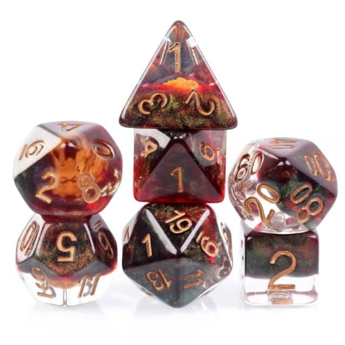 Multicolor Resin, Enamel and Metal Game On Dice Keychain Gold Hardware