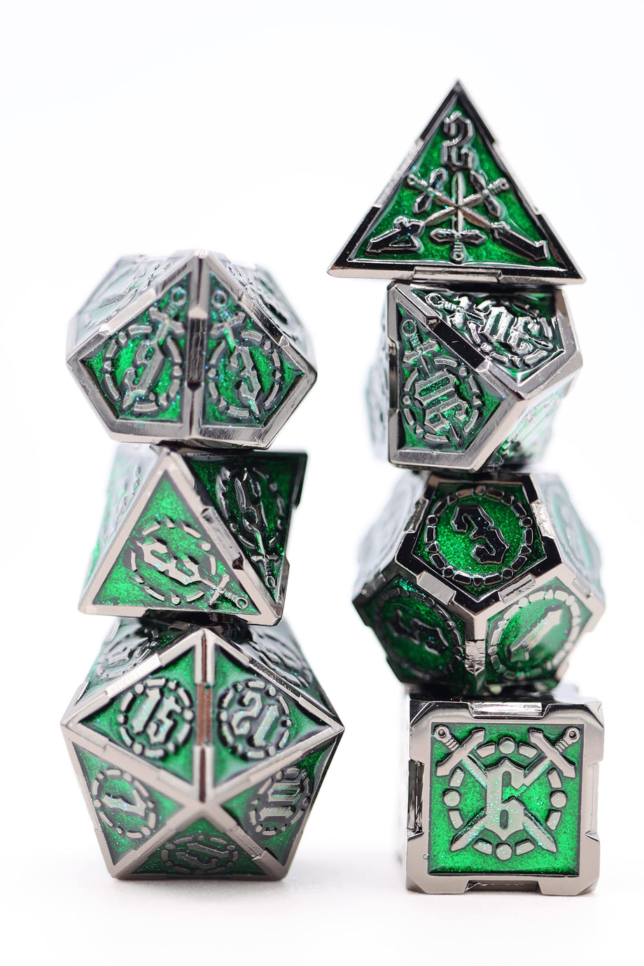 7 Piece Metal Dice Set Sword 2024 Series