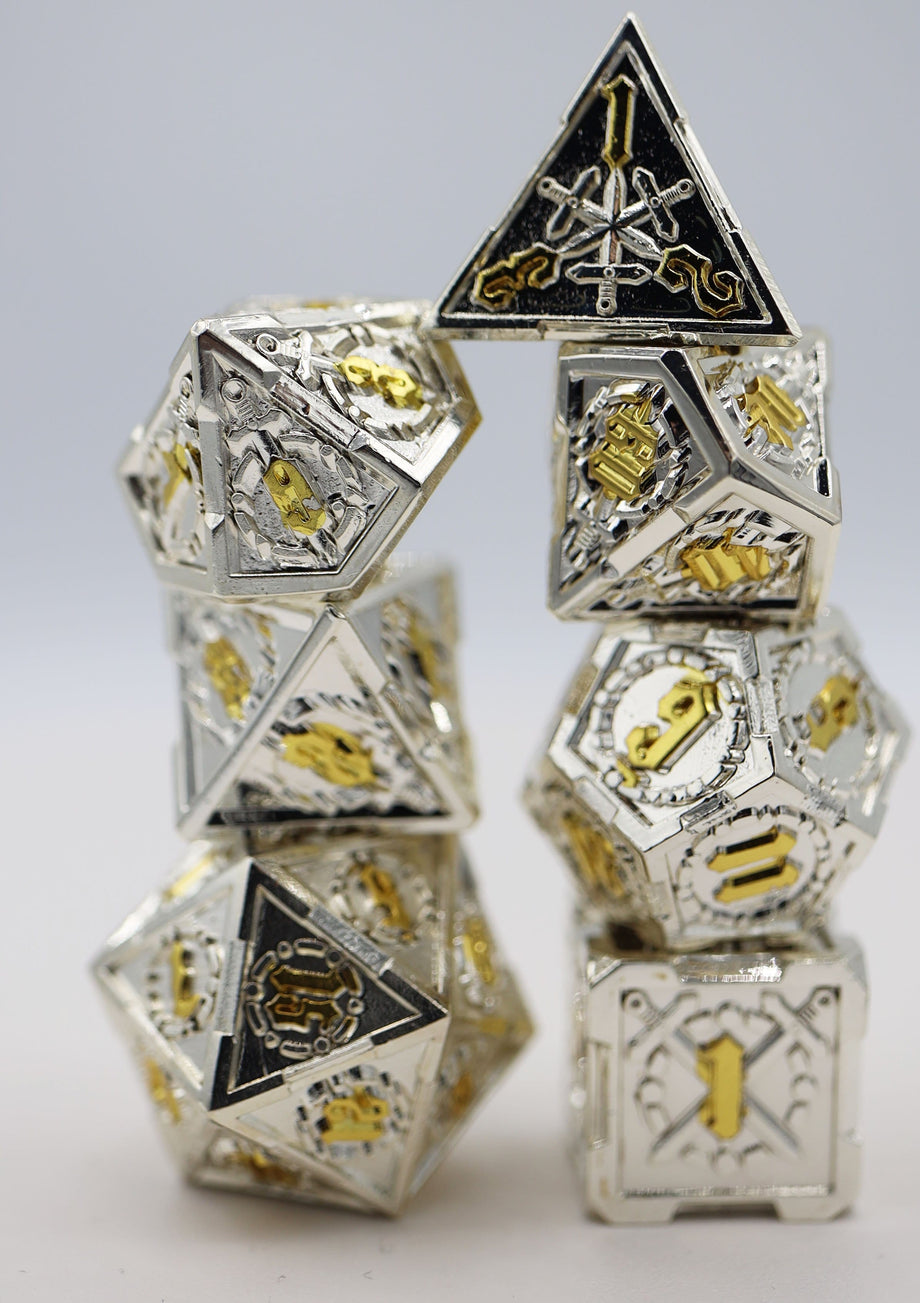 7 Piece Metal Dice Set Sword 2024 Series