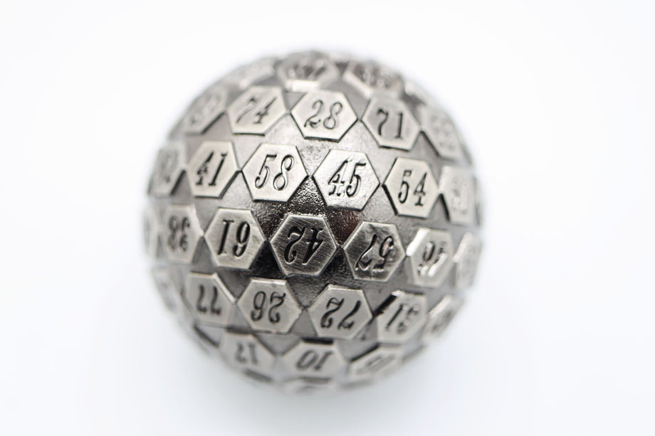 45mm Metal D100 - Silver – Foam Brain Games